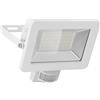 goobay 53884 - Faretto LED con sensore di movimento, per esterni, 50 W/PIR, IP44, luce bianca neutra, 4250 lm/LED, montaggio a parete/faretto da giardino, bianco