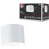Paulmann Nyora 71285 - Lampada da parete a LED, con sensore di movimento crepuscolare (HF) IP44, 3000 K, 135 x 120 mm, 2 x 1 W/1 W, colore: Bianco