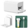 RYHHH Spremi Dentifricio & Portaspazzolino, 1 Pressa Rullo per Dentifricio 1 Porta Spazzolino da Muro, Senza Foratura, Detergente per Il Viso, Crema per Le Mani, Crema Solare e Altro per Bagno(Bianco)