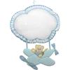 FIOCCO NASCITA AEROPLANO 27X33 CM (AZZURRO)