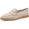 MARCO TOZZI Donna Slip-on morbida Feel Me Soletta Pelle morbida Fodera Stiloso, beige (DUNE METALLIC), 38 EU