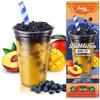 The Inspire Food Company INSPIRE FOOD Bubble Tea Kit Completo - Boba Mirtilli, Sciroppo Pesca e Mango, 4 Cannucce + 2 Bustine Tè Gelsomino. 100% Vegano, Senza Glutine, Senza Coloranti Artificiali