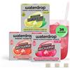 waterdrop MICRODRINK waterdrop® Microlyte Elettroliti Senza Zucchero - 36 Cubetti per Acqua con 4 Elettroliti + 6 Vitamine & Zinc, Sali Minerali Integratori Sport, Perfetti per Viaggio, Acqua Naturale o Frizzante.