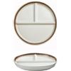 Hoshisea Piatti da pranzo Ceramica, Piatti Divisi, Piatti Snack Con Scomparti, Piatto in Ceramica Bambini, Per Pasti Divisi, Feste, Snack, Insalate, Dessert（Moka dorato）