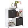 FMD Möbel Capri G8 Libreria, 70.1 x 33 x 73 H Cm, Bianco, Nobilitato