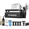 ATOMSTACK R3 PRO Rotary Roller, rullo rotante laser a 360°, con asse a Y per incisioni laser con oggetti cilindrici (4 colonne di rialzo, 2 alberi di supporto ausiliario)