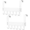 Rongrongago 2 Pezzi Appendi Abiti da Porta Senza Fori con 6 Ganci, Appendi Accappatoio Bagno da Porta Risparmio di Spazio, Door Hook per Bagno Soggiorno Cucina Camera da Letto Appeso Senza Fori（Nero） (Verde)