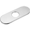 M METERXITY Piatto Di Copertura Per Rubinetto, 6 Pollici Copertura Foro Ovale In Acciaio Inox 304 Per Lavello Bagno/Cucina [Tono Argento]