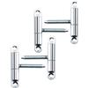 SOTOOLS - 4 nastri per porte con perni M8 x 50 mm, zincati con tecnologia di cuscinetti scorrevoli senza manutenzione, per porte fino a 40 kg