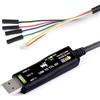Waveshare Industrial USB TO TTL (D) Serial Cable, FT232RNL Chip, Multi Protection Circuits, for Win7/8/10/11/Mac/Linux, With 4pin Header+SH1.0 3PIN Connector, For Raspberry Pi 5 Serial Port Debugging