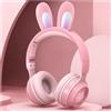 OHAANYY Auricolari per gatti, regalo di compleanno per bambini, a LED, orecchie di gatto, unicorno, Bluetooth, senza fili, microfono stereo con luce LED, per cellulare, tablet PC (17)