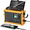 Mesqool Radio Portatile DAB +/DAB/FM, Energia Solare e Manovella con Batteria Ricaricabile da 12000 mAh, Sveglia due Allarmi e tre Suonerie, Qualità audio Hi-Fi, Sopravvivenza SOS, Impermeabile per All'aperto