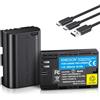 ENEGON LP-E6NH - Batteria di ricambio USB-C a carica diretta, 2800 mAh, per Canon lp-e6nh, compatibile con Canon EOS 5d Mark iv, Canon EOS 6D/6d Mark ii, Canon EOS 70D/80D, XC10/XC15/5DS/5DSR/ R/R5/R6