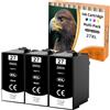 Starlet24 3x 27XL Nero Cartuccia di ricambio compatibile per Epson 27XL 27 XL Nero per WorkForce WF-3620 WF-7710 WF-7620 WF-7715 WF-7720 WF-7610 WF-3640 WF-7210 WF-7110 (3 Nero)