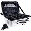 GZCZ Borsa Portatrucco, 3 Strati di Grande Capacità Professionale in Pelle PU Make Up Bag Borsa Impermeabile Viaggio Artista Portatile Organizer Borsa con Divisori Regolabili e Cinghie, 16