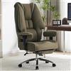 EXCEBET Sedia Ufficio Rete 180kg - Poltrona Direzionale XXL (Taglie Forti), Seduta a Molle 14cm (Comfort Divano), Schienale Alto Ergonomico Traspirante, Supporto Lombare per PC (Verde chiaro)