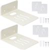 Culinavog Set di 2 Mensolina da Muro Piccola,15.5cm mensola senza foratura Acciaio inossidabile,mensola piccola da muro con 4 chiodi adesivi e 4 viti per bagno,soggiorno,camera da letto,cucina,ufficio,bianco