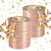 Xialvyu 24 rotoli di stelle filanti, 10 m, colore oro rosa metallizzato, argento scintillante, decorazione per compleanno, matrimonio, carnevale