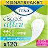 TENA Lady Discreet Mini Towels, for Light Bladder Weakness, Monthly Pack of 120 Incontinence Pads for Women