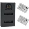 QIAO JIN LIN Batteria di ricambio (confezione da 2) e caricatore USB Dual LED Smart compatibile per EN-EL5 e Coolpix P3, P4, P80, P90