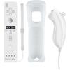 QUMOX Bluetooth Telecomando Wii, 2 in 1 Motion Plus Integrato Remote di Gioco Controller con Custodia in Silicone e Cinturino da Polso per Wii e Wii U Bianco, Nvidia Shield