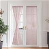 PONY DANCE Tende per Porta Finestra con Tasca Tende a Vetro per Cucina Finestra Decorazioni Curtains Trasparenti con Stampa 2 Pezzi 60x240 CM, Rosa Chiaro