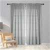 Melodieux Voile Tende per Interni per Camera da Letto Soggiorno sara Grigio, 140 x 183 cm