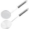 WYRGQIQN 2 Set di Scolapasta e Schiumarola in Acciaio Inox con Cestello per Pasta Separati, Completo di utensili essenziali per la tua cucina