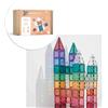 Connetix 40 Pezzi - Tessere Magnetiche Piccole e Grandi - Pastello