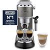De'Longhi Dedica Style EC685.TB. Macchina Caffè Espresso Manuale, Caffè Polvere o Cialde E.S.E., Montalatte classico per Cappuccini, Spegnimento Automatico, Serbatoio 1L, Filtro Singolo/Doppio, Nero