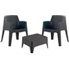 SP Berner Shaf Costa | Set Salotto Set mobili Giardino Esterno 2 posti | Realizzato in Spagna con Materiali riciclati - Colore Antracite