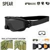 WILEY X Maschera Occhiali Balistici MOD. Spear 3 Lenti Nero Wiley X