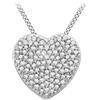 CARISSIMA Pendente da Donna in Oro Bianco 9 ct con Cuore Slider in Diamante da 0,10 ct su Collana di Lunghezza 46 cm