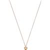 Purelei Collana Sweetheart, impermeabile e regolabile, con zirconi a forma di cuore in champagne, acciaio inossidabile e placcatura in oro 18 carati, collana da donna in filigrana con amore per i