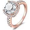 Jewelrypalace - Magnifico anello di fidanzamento, da donna, in argento Sterling 925, con zirconia cubica di sintesi CZ, 3 K