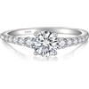 YL Anello di Fidanzamento con Moissanite VVS1 D Colore per Donna 0,8 Carato Anello con Promessa in Argento 925 Gioielli Regalo di Nozze