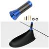 CGEAMDY Antenna per Auto Corta, Adattatore per Antenna Corta a Stelo Corto per Tetto in Lega Di Alluminio Con Viti, Antenna Decorativa Autoradio Con Forte Funzione Di Ricezione FM/AM(Blu)