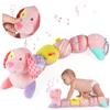 EnGiTores Musical Caterpillar Peluche Giocattoli, EnGiTores Giocattolo peluche morbido musicale, Peluche Grande Cuscino, Infantile Morbido Peluches con Increspature Multisensoriali per neonati bambini 0-3-6-12