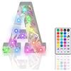 HIYAA Lettere illuminate, luci a LED glitterate con 18 luci a LED che cambiano colore, con telecomando, per ragazze, regali di compleanno, bar, matrimoni, Natale, San Valentino, decorazione da tavolo - A