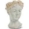 Abbott Collection Home Abbott Collection 27-APHRODITE-535-LG - Fioriera a testa di donna, misura grande, colore: Grigio/Oro