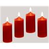 Flair Flower Candele a LED in vera cera, set di 4 candele elettriche a LED, luce bianca calda, luce d'atmosfera, decorazione pilastro, grandi candele dell'Avvento, corona romantica, San Valentino, 10 cm