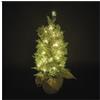 EMOS - Albero cipresso artificiale a LED 50 cm - Cipresso in vaso, 30 LED, bianco caldo - Timer 6/18h, funzionamento a batteria (3 x AA), lunghezza cavo 0,15 m, sacchetto di iuta incluso - 10000 h