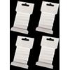 cyclingcolors 4x Nastro in twill a spina di pesce, fettuccia in tessuto, abbigliamento, cordino fai da te, 10 mm di larghezza x 3 m di lunghezza, bianco
