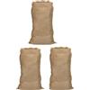 La cordeline Borsa in tela di iuta, 60 x 100 cm, set di 3 pezzi, borsa da giardino resistente 50 kg, borsa per patate, borsa per la conservazione