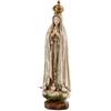 DRW Figura Vergine di Fatima Legno Vecchio Resina Dipinto a Mano 20 cm