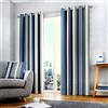 Fusion tende con occhielli, 100% cotone, blu, 116,8 cm larghezza x 137,2 cm goccia (117 x 137 cm)