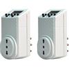 Electraline 92357 Programmatore Timer Digitale, Confezione da 2 pezzi, Programmi Settimanali e Giornalieri, Presa Italiana, Bianco