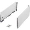 cyclingcolors 2x guide per cassetto (destra + sinistra), Binari cassetti, guida, scorrevoli, mobile, porta, cucina, bagno, cartello 16mm, altezza 185mm, lunghezza 450mm, bianco