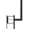 MARCHESI Malmö, maniglia per porta di sollevamento, maniglia per porta da terrazza + maniglia a conchiglia, acciaio inox nero opaco
