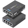 StarTech.com Adattatore Iniettore midspan a 4 porte Gigabit Power over Ethernet (PoE) Montaggio a parete 30,8W, 802.3at/af